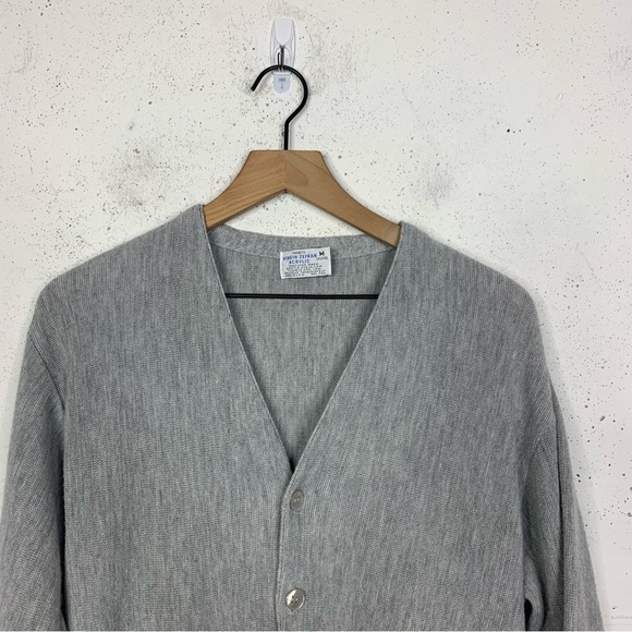 Virgin Zefran Heathered Knit Vintage Cardigan Sweater Size Medium - Picture 4 of 12